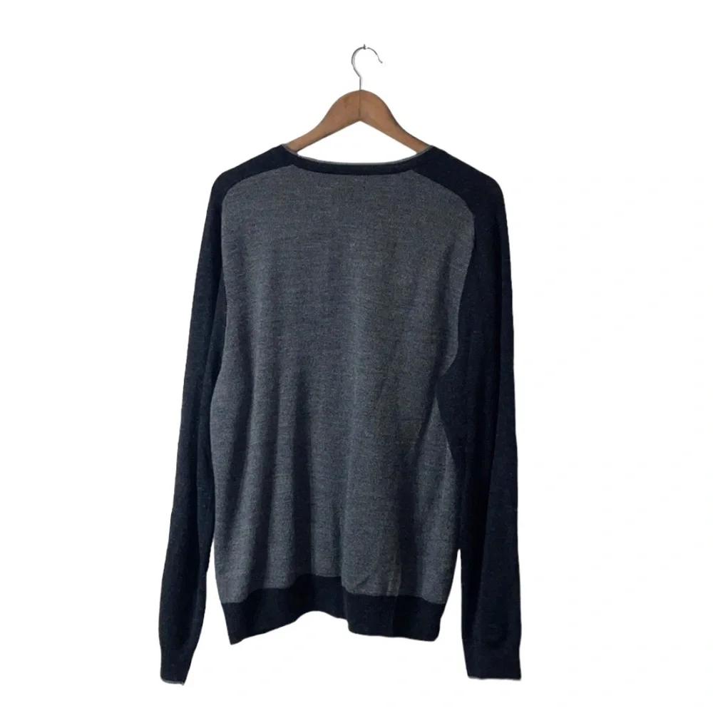 Apt. 9 Merino Wool Knit Sweater Gray Black Soft Career Casual Work Mens Size XXL
